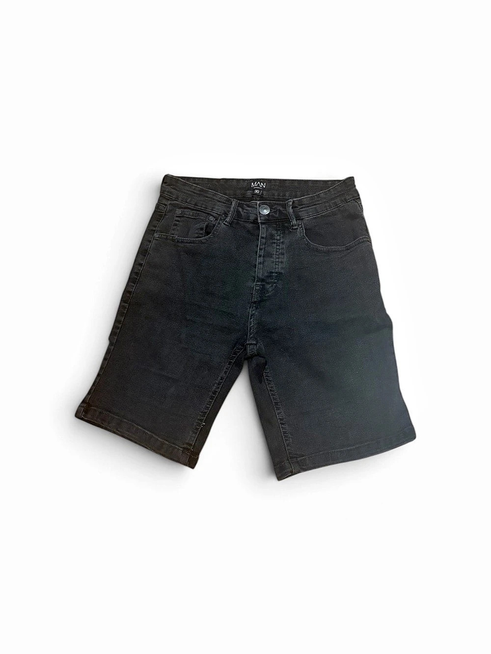 Boohoo Man Jean Shorts Black Waist 30
